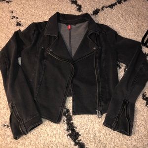 H&M Black Jean Jacket Cropped